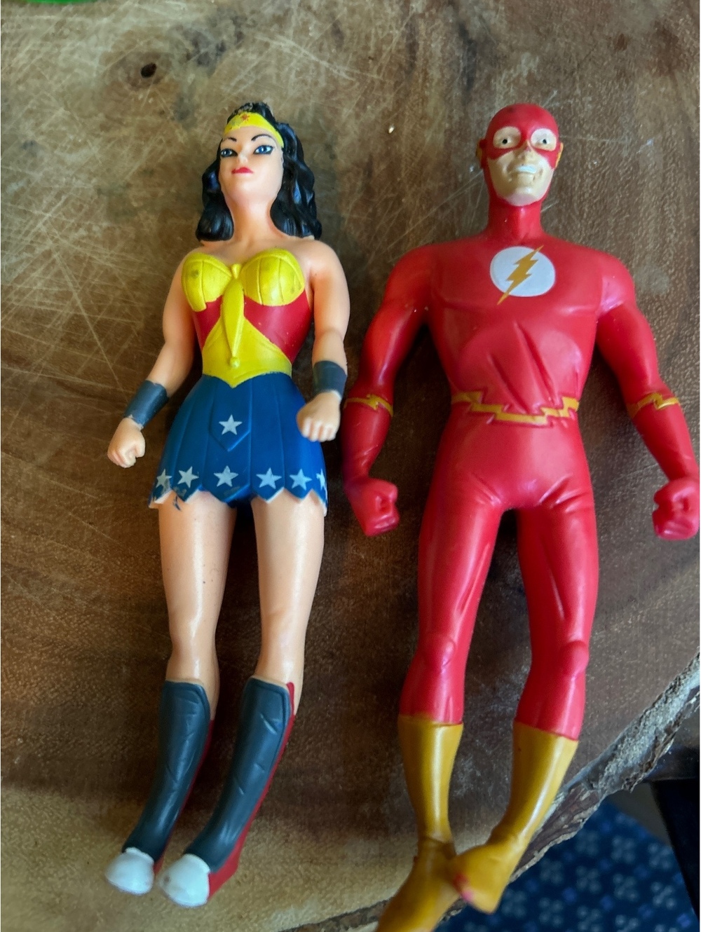 Vintage Wonder Woman and The Flash Action Figures Set
